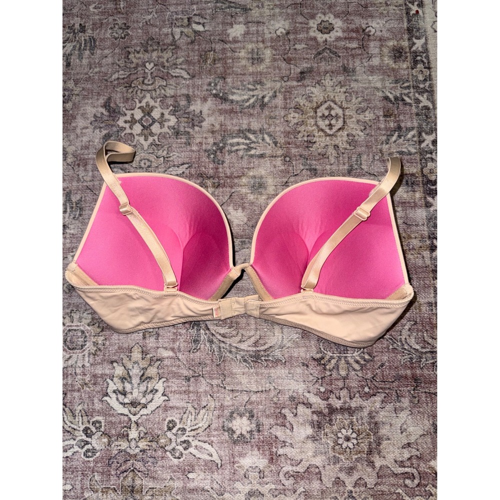 Victoria's Secret PINK Wear Everywhere Super Push Up Bra 36D Nude Beige - Picture 2 of 4